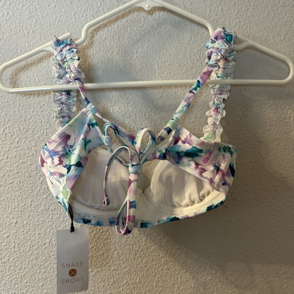 Shade & Shore floral ruffle strap bikini top size XS - Picture 5 of 7